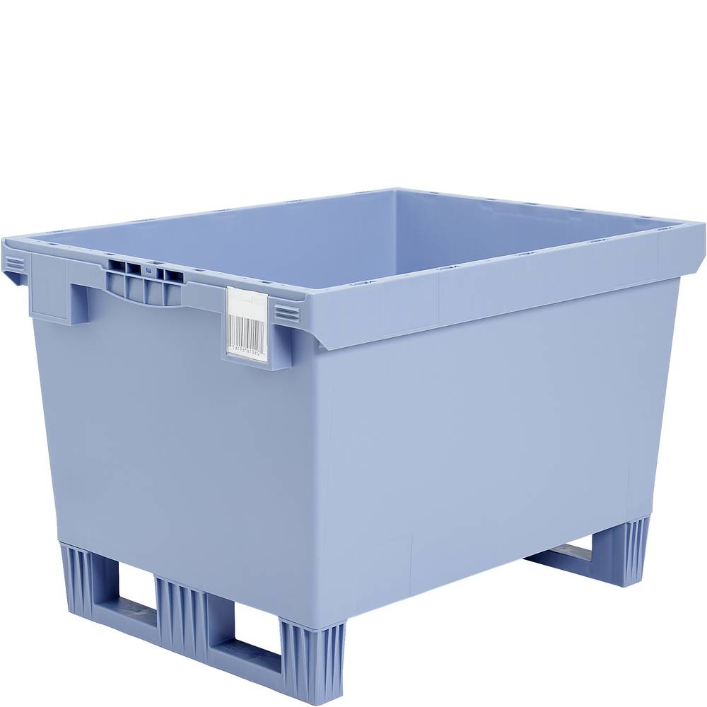 Mehrwegbehälter MB Deckel/Bügel/Kufe / MB 86421RKufe 800x600x423 taubenblau Ripp-0