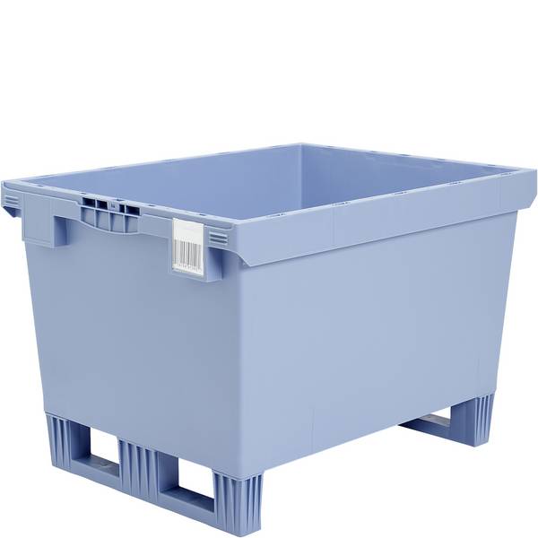 Mehrwegbehälter MB Deckel/Bügel/Kufe / MB 86421RKufe 800x600x423 taubenblau Ripp