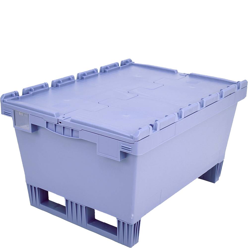 Mehrwegbehälter MB Deckel/Bügel/Kufe / MBD86321DKufe 800x600x323 taubenblau Deck-0