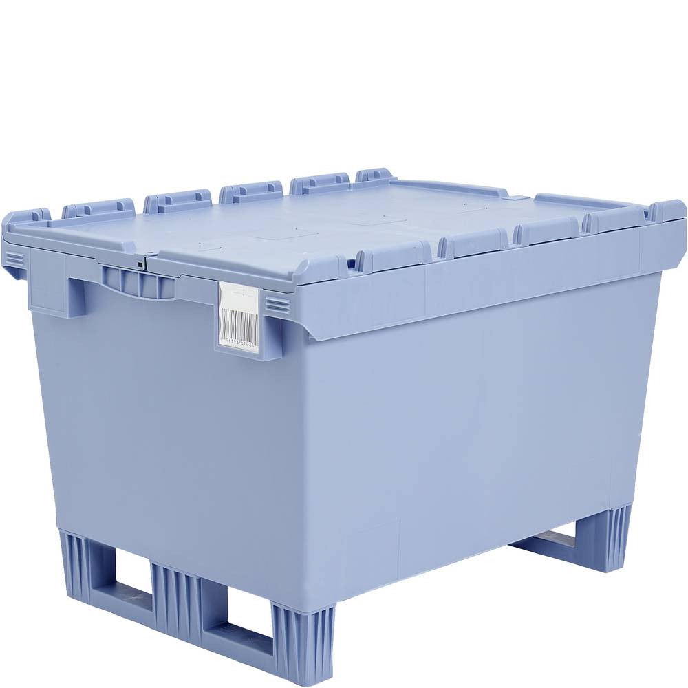 Mehrwegbehälter MB Deckel/Bügel/Kufe / MBD86421RKufe 800x600x423 taubenblau Deck-0