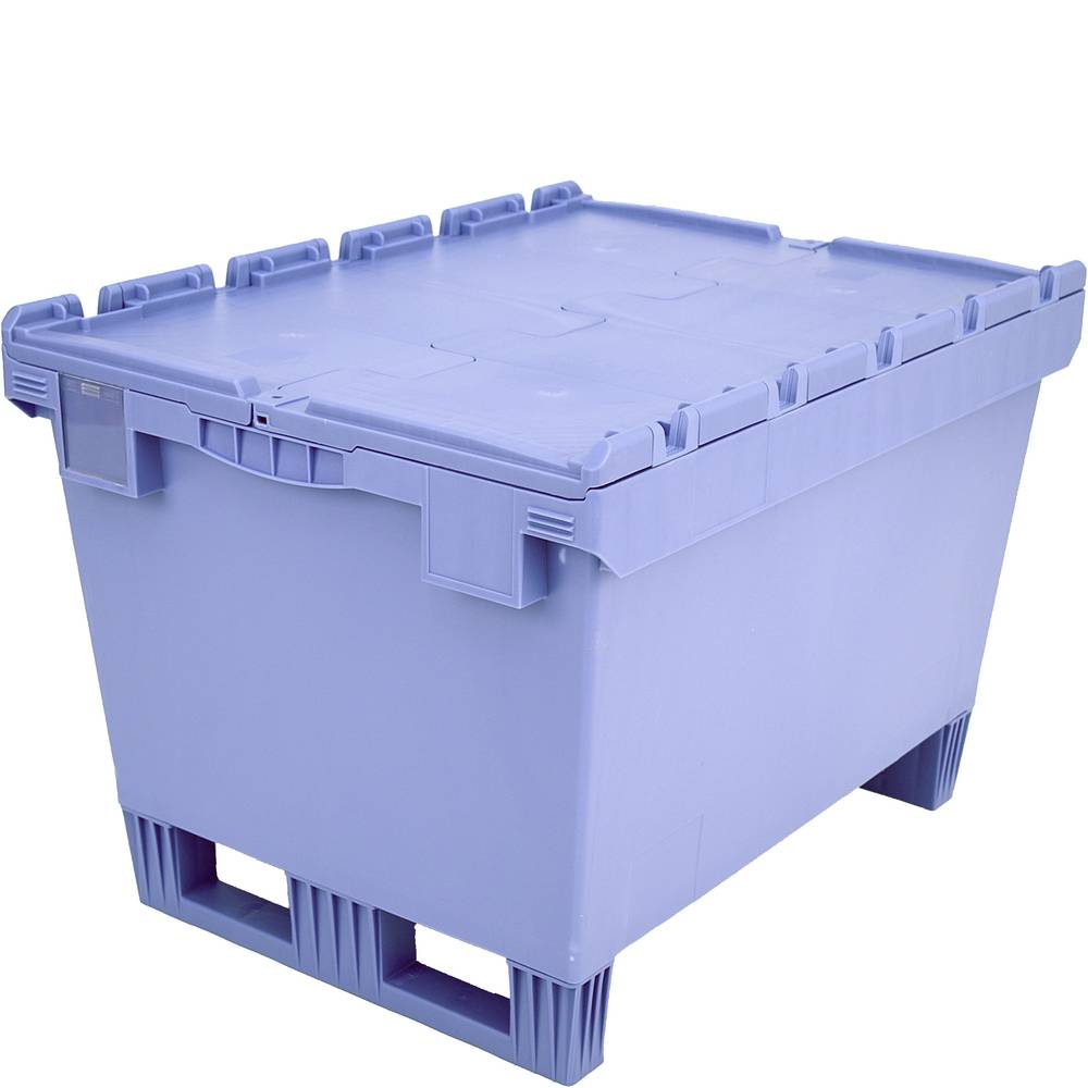Mehrwegbehälter MB Deckel/Bügel/Kufe / MBD86421DKufe 800x600x423 taubenblau Deck-0