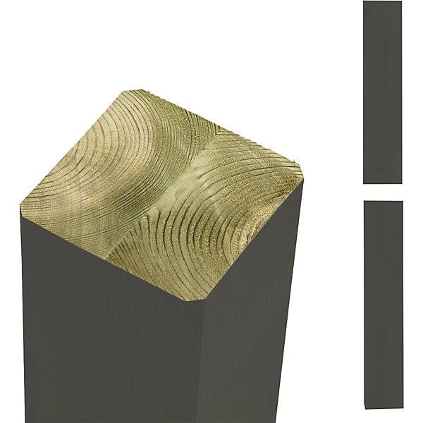 Premium Leimholzpfosten 90 x 90 mm Höhe 1480 mm umbragrau. PLUS AS 84156549-0