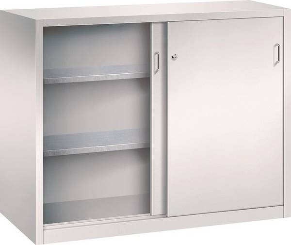 Schiebetürenschrank H1000xB1200xT400mm lichtgrau 2 Fbd.TECWERK