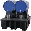 Fassbock L1160xB500xH380mm schwarz PE Fassanzahl 2x60 od.200l LACONT