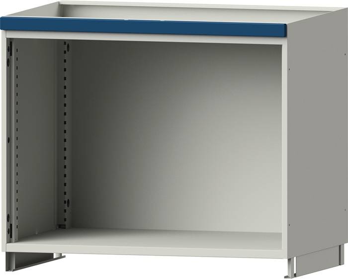 Aufsatzschrank H800xB1015xT720mm lichtgrau/blau o.Flügeltüren TECWERK