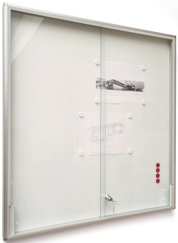 Schiebetür-Schaukasten INTRO-ST12 12x A4 B910xH970mm Rahmen eck.