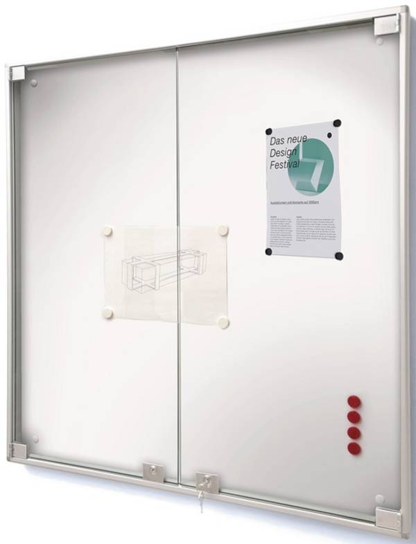 Drehtür-Schaukasten MEDIA-DT8 8x A4 B910xH670mm Rahmen rd