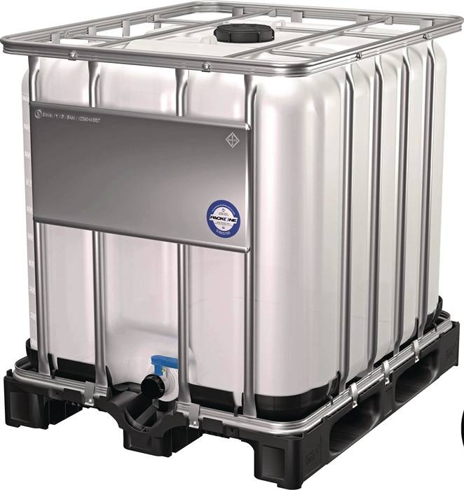 IBC-Container Gefahrgut-Ausführung, auf Kunststoff-Palette, 1.000 Lite-0