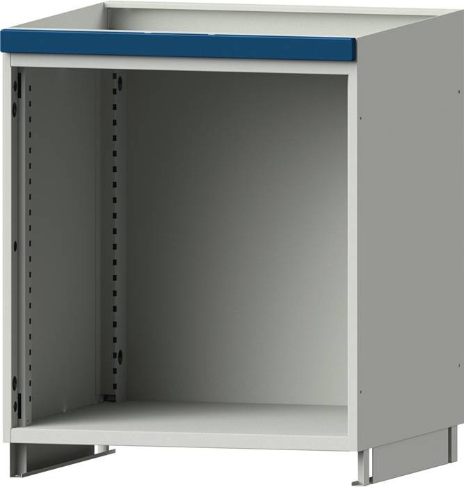 Aufsatzschrank H800xB715xT720mm lichtgrau/blau o.Flügeltüren TECWERK