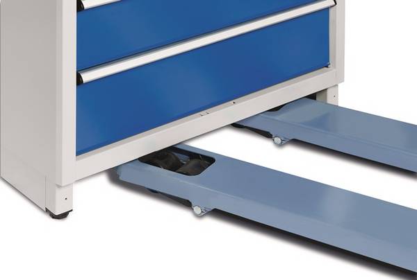Staplersockel H100xB1060mm lichtgrau f.Schubladenschrank TECWERK