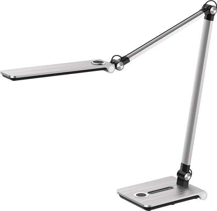 Schreibtischleuchte Wave silber geb.H.max.760mm Standfuß m.LED HANSA-0