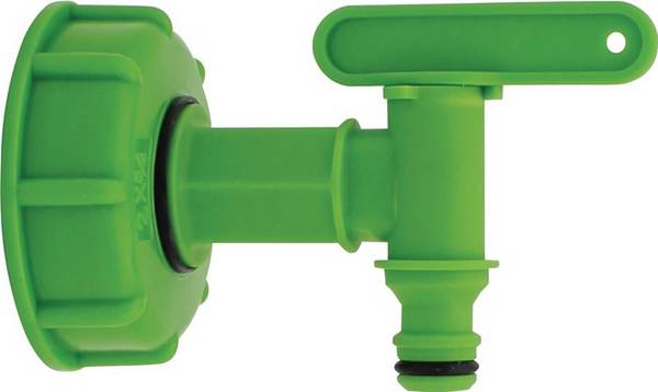 Auslaufhahn IG S60x6 (2 Zoll/DN 50) Adapter m.Hahn Ku.f.IBC-Container ALPHA