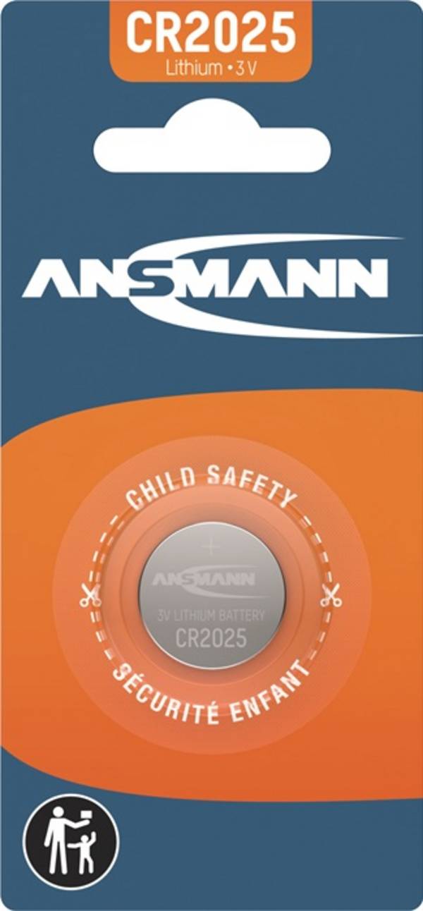 Knopfzelle 3 V 165 mAh CR2025 20x2,5mm 1 St./Bl.ANSMANN