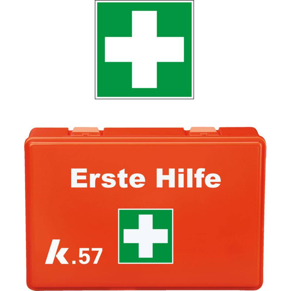 K.57 Vorteils-Set Erste-Hilfe-Kasten Compact, Rettungszeichen-0