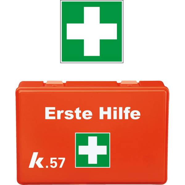K.57 Vorteils-Set Erste-Hilfe-Kasten Compact, Rettungszeichen