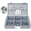 FRANTOS L-BOXX Mini DIN 934 Sechskantmuttern Sortiment, M4 bis M12 740 tlg. (Stahl verzinkt) Sechskant Muttern Set