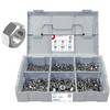 FRANTOS L-BOXX Mini DIN 934 Sechskantmuttern Sortiment, M4 bis M12 740 tlg. (Edelstahl A2) - Sechskant Muttern Set