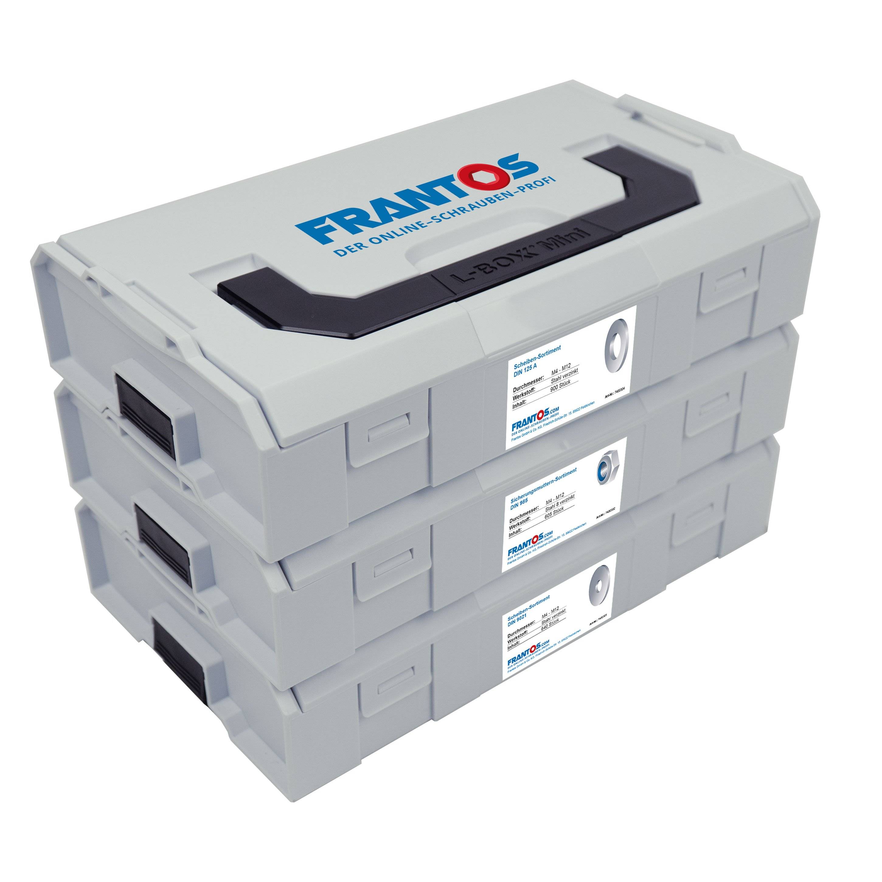 FRANTOS L-BOXX Mini - ohne Inhalt, Sortierbox für Schrauben und Kleinteile I Schraubenaufbewahrung Montagekoffer-4