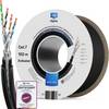 hb-digital 100m CAT 7 Erdverlegekabel Doppelmantel S/FTP PVC + LLDPE AWG23 Außenbereich