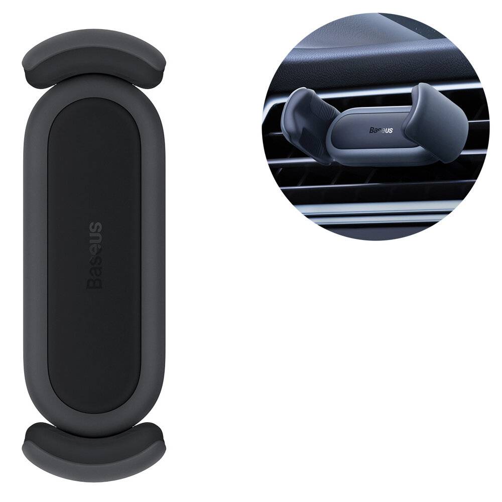 Baseus Steel Cannon 2 Black - Smartphone Car Holder-3