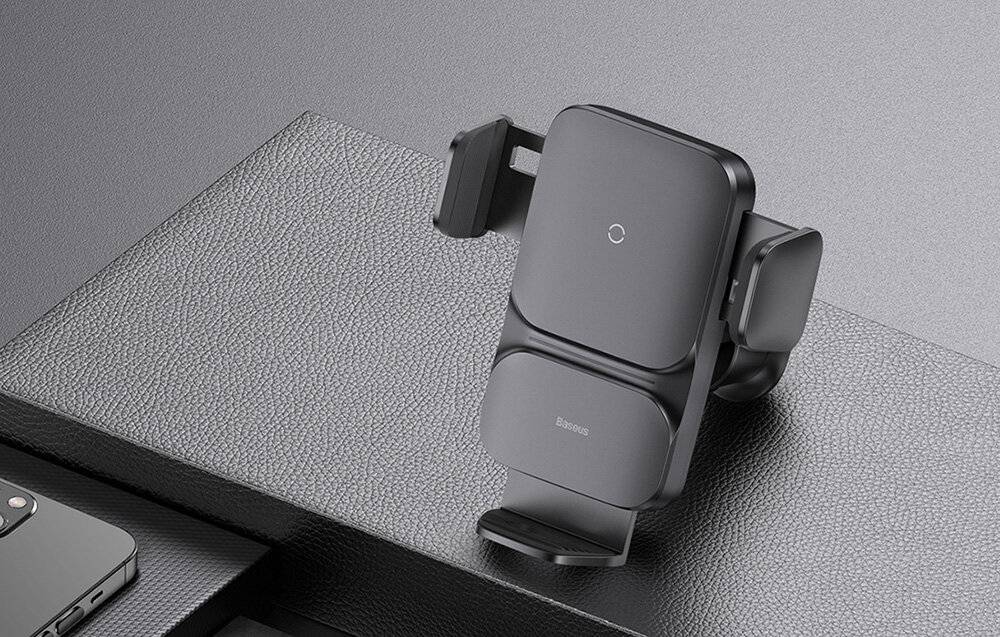 Baseus Wisdom Wireless Charging Air vent Electric Car Phone Holder (schwarz)-0