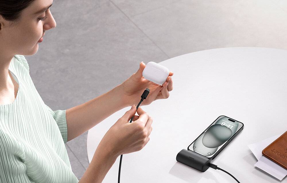 Powerbank Baseus Compact 5000mAh, 20W, USB-C (czarny)-4