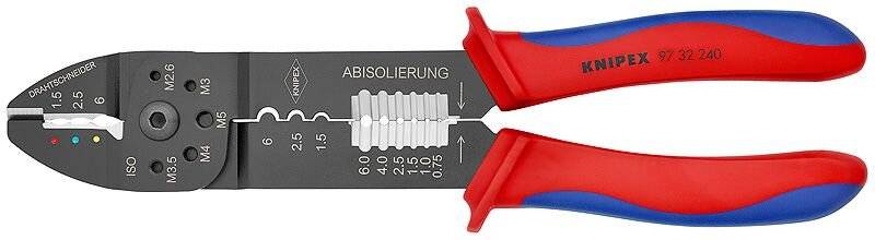 KNIPEX 97 32 240 SB Crimpzange mit Mehrkomponenten-Hüllen schwarz lackiert 240 mm (SB-Karte/Blister)-2