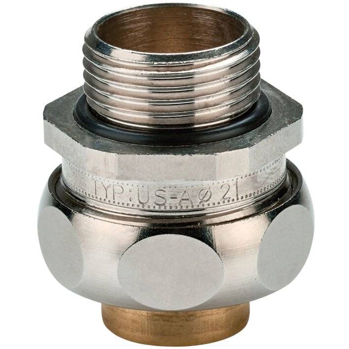 FLEXA US-P kl. Packung 10 Stk. Metallverschraubung gerade Gewinde PG16x1,41 für Schlauch-Außendurchmesser 21,0mm für-3