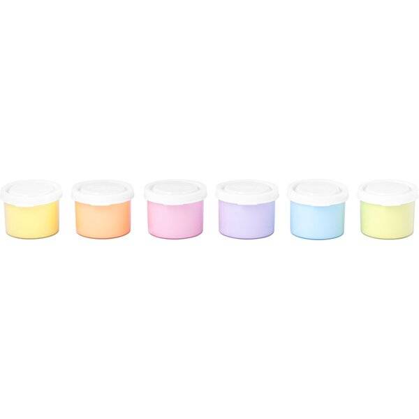 Fingerfarben Pastell 6er Schachtel, 35ml farbig sortiert-1