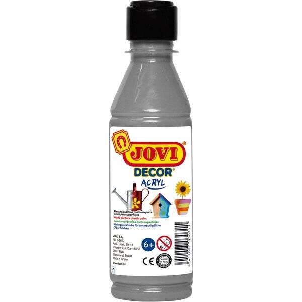 DECOR ACRYL Mehrzweckfarben 250 ml Flasche, silber-0