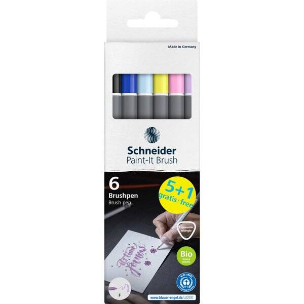 Brushpen Paint-It 070 sortiert Karton-Etui 6 Stück  V1 5+1