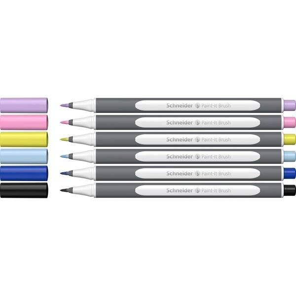 Brushpen Paint-It 070 sortiert Karton-Etui 6 Stück V1 5+1-1