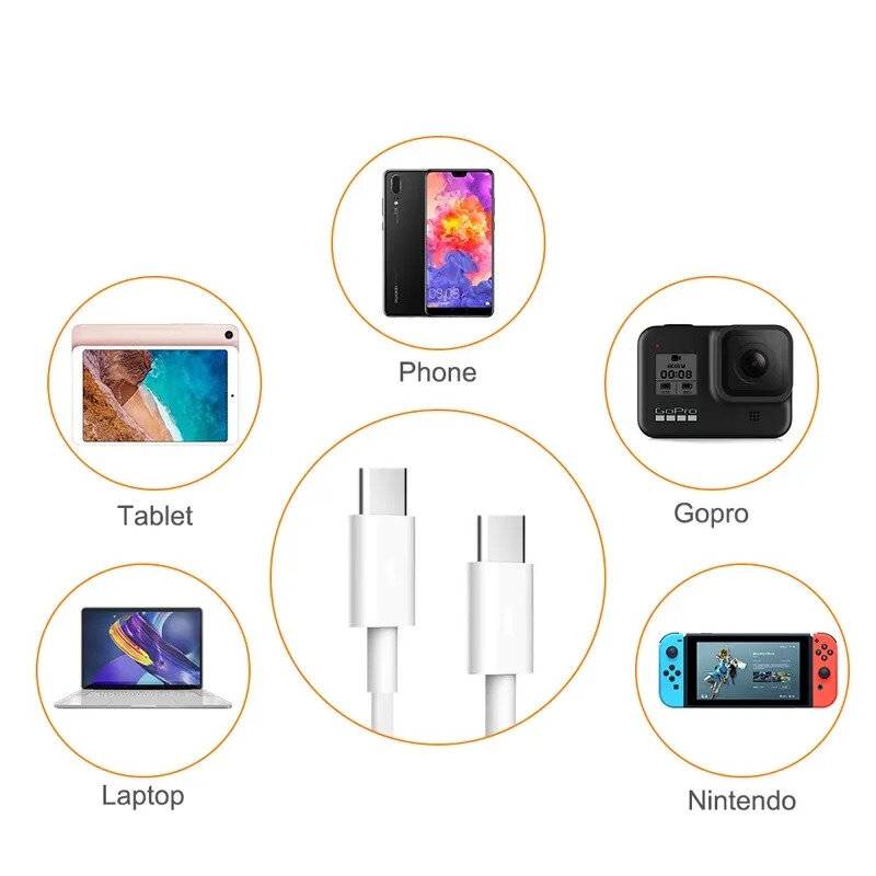 Cyoo USB-C - USB-C Ladekabel 1m-3