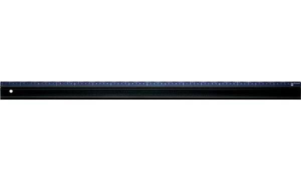 Schneidelineal Profila eloxiertes Aluminium 60 cm schwarz/blau Blister-3