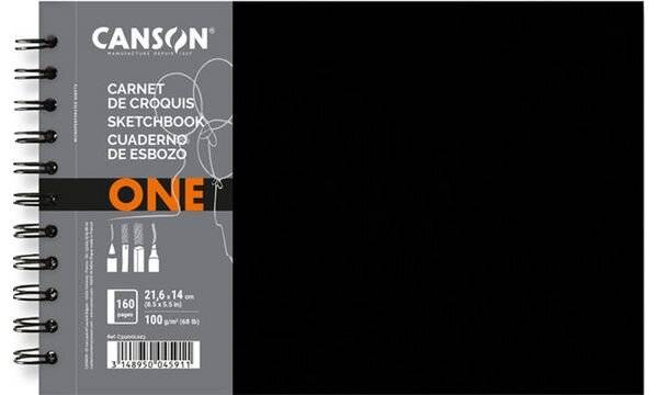 CANSON Skizzenbuch ONE, 216 x 140 mm, schwarz-1