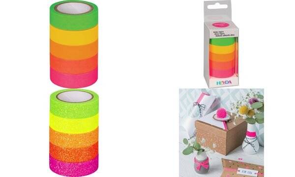 HEYDA Deko-Klebeband "Neon Regenbogen", matt (57301396)-0