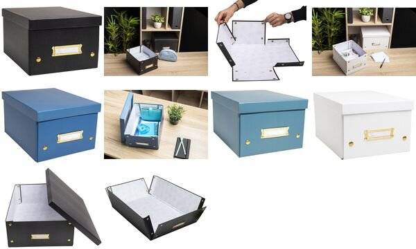 EXACOMPTA Ablagebox Neo Deco, DIN A4+, blau (8703259)-1