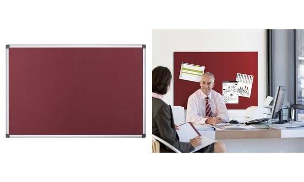 Bi-Office Pinnwand SA1205170 feuerhemmend 150x120cm burgunder-4