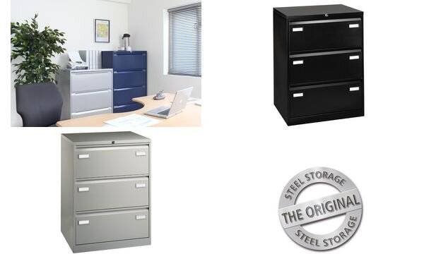 Hängeregistraturschrank LIGHT 2-bahnig 3 Schübe DIN A4 lichtgrau. Bisley GmbH 18006249-4