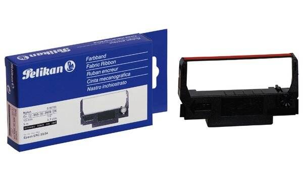 Pelikan Farbband für EPSON ERC 30/34/38, Nylon, schwarz/rot (3551398)