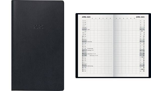 Glocken Taschenkalender "Monatssichtkalender", 2019, schwarz (6280077)