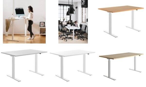 Schreibtisch elektrisch höhenverstellbar gerade BxT 1800 x 800 mm Ahorn/weiß. Topstar GmbH 67845949-4