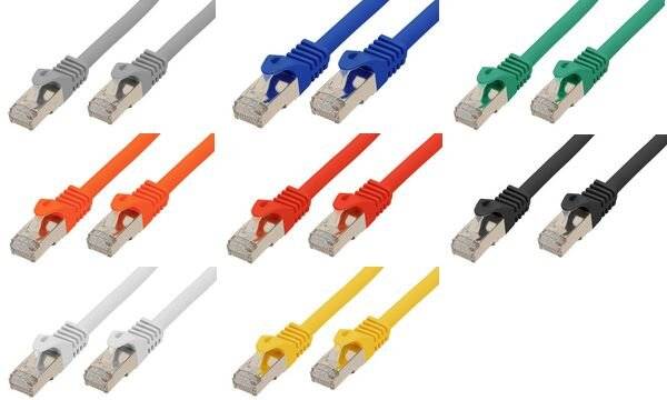 RJ45 Patchkabel m. CAT 7 Rohkabel PIMF grün 0,25m-5