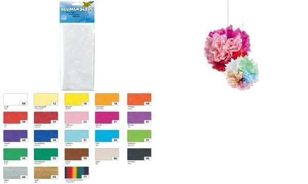 Blumenseide - 50 x 70 cm 5 Bogen hellrosa.-1