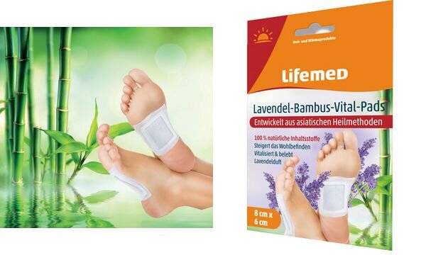 Lifemed Bambus-Vital-Pads Lavendel, 80 x 60 mm, 2er Pack (6499630)-1