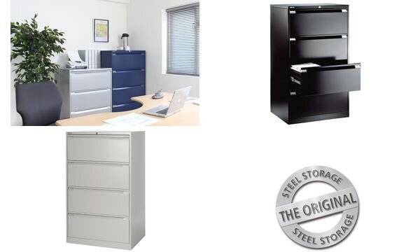 Bisley Hängeregistraturschrank, doppelbahnig, DIN A4, 2 HR-Schubladen, Farbe ver-4