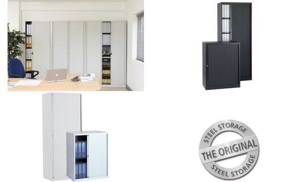 Euro-Rollladenschrank Breite 800 mm 1 Fachboden schwarz. TAKKT Industrial & Packaging GmbH 56448649-2