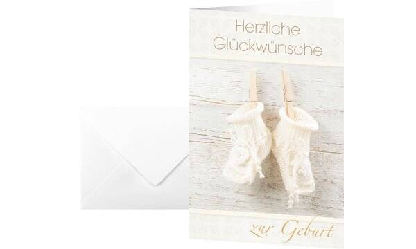 Glückwunschkarte 115x170mm 220g VE=10 Stück Baby inkl. Umschläge-5