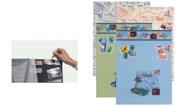 Briefmarken-Starterkit Air-Mail mit Album 22,5x30,5cm 16 Seiten und Zubehör-5