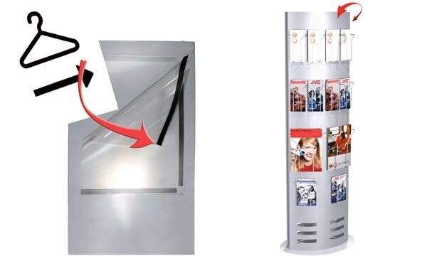 kerkmann Informations-Säule tec-art, breit, alusilber (71400091)-0